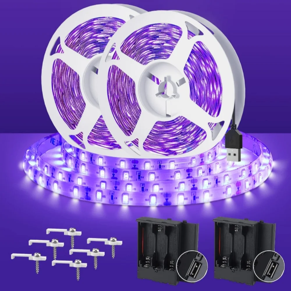 2Pack Blacklight Black Lights String Wall Light Up Wall Art Tapestry Party Night